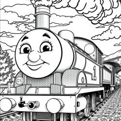 Bob o Trem para imprimir e colorir