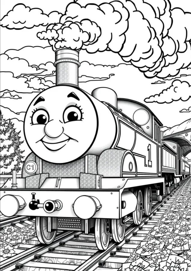Bob o Trem para imprimir e colorir