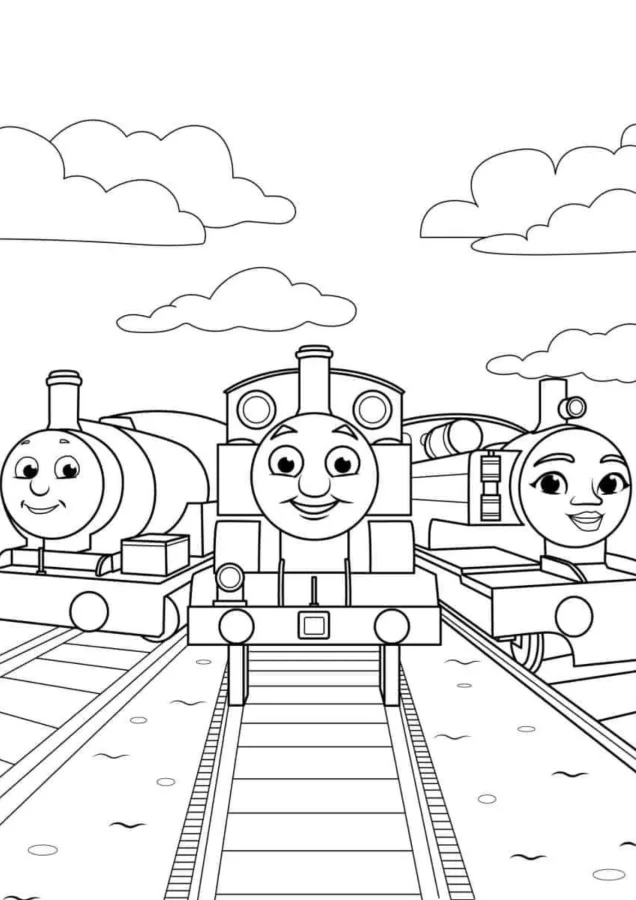 Bob o Trem para imprimir e colorir