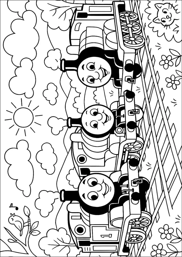 Bob o Trem para imprimir e colorir