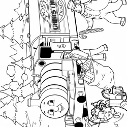 Bob o Trem para imprimir e colorir