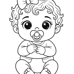 Boneca para imprimir e colorir