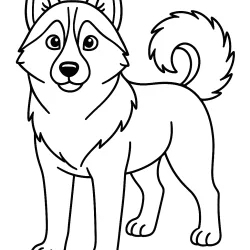 Cachorro para imprimir e colorir
