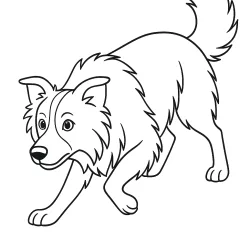 Cachorro para imprimir e colorir