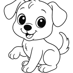 Cachorro para imprimir e colorir