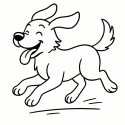 Cachorro para imprimir e colorir