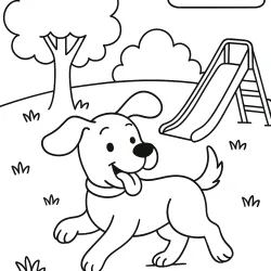 Cachorro para imprimir e colorir