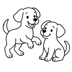Cachorro para imprimir e colorir