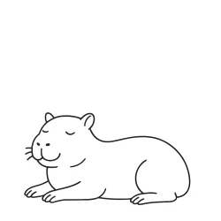 Capivara para imprimir e colorir