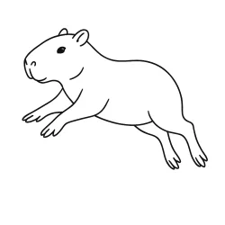 Capivara para imprimir e colorir