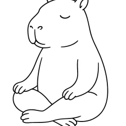 Capivara para imprimir e colorir