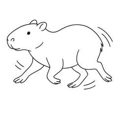Capivara para imprimir e colorir