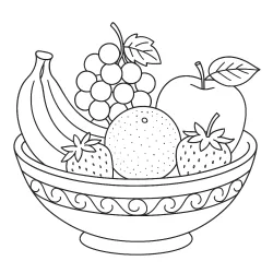 Comida para imprimir e colorir