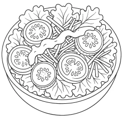 Comida para imprimir e colorir