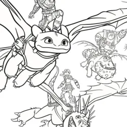 Como treinar seu dragão para imprimir e colorir