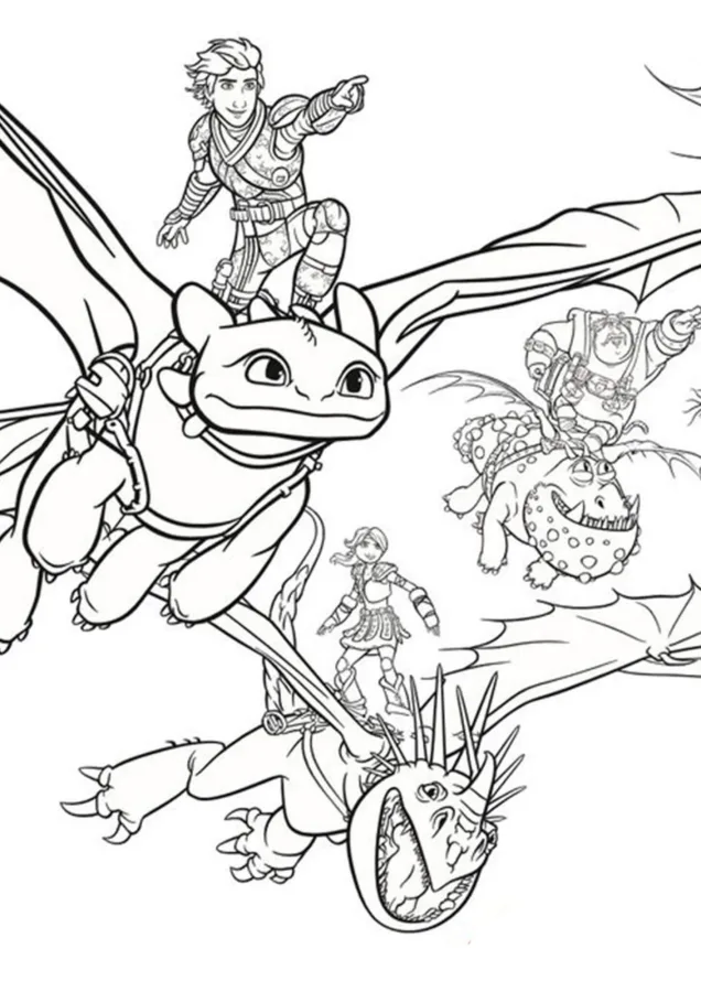 Como treinar seu dragão para imprimir e colorir