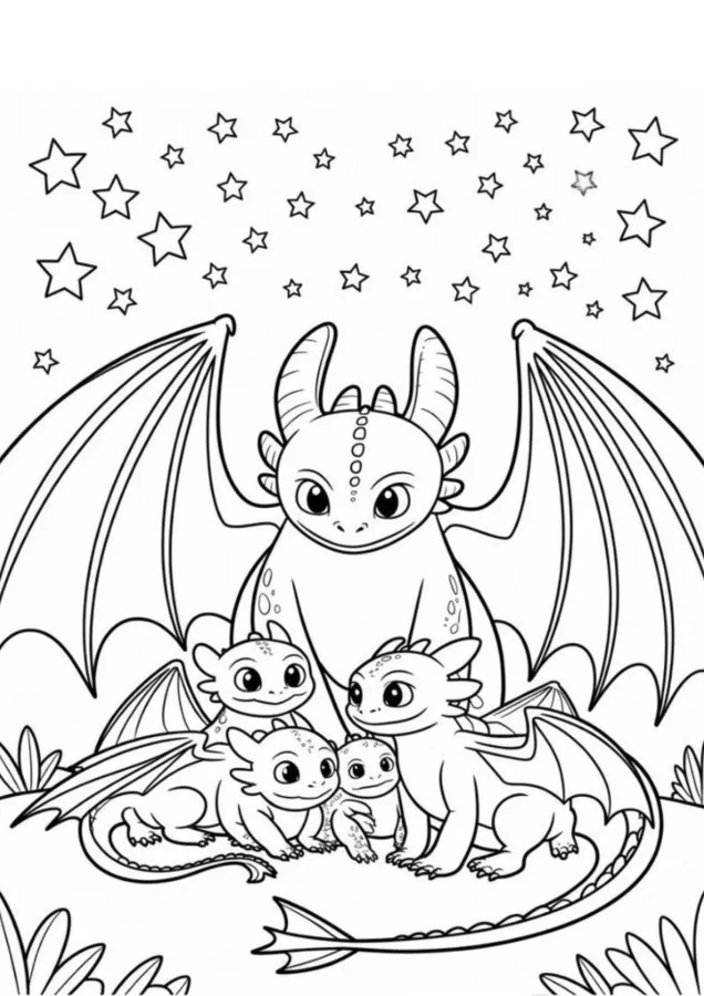 Como treinar seu dragão para imprimir e colorir