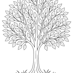 Árvore para imprimir e colorir
