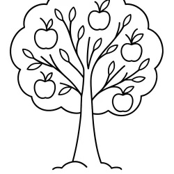 Árvore para imprimir e colorir
