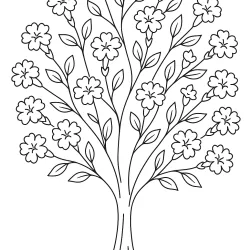 Árvore para imprimir e colorir