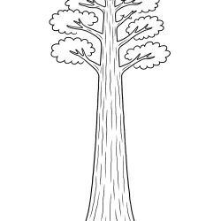 Árvore para imprimir e colorir