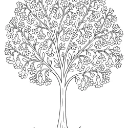 Árvore para imprimir e colorir
