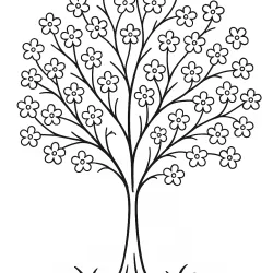 Árvore para imprimir e colorir