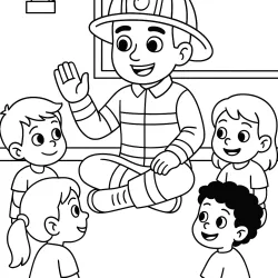 Bombeiro para imprimir e colorir