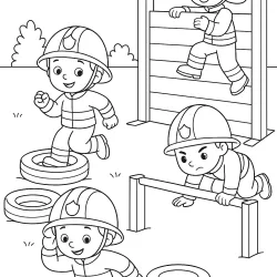 Bombeiro para imprimir e colorir