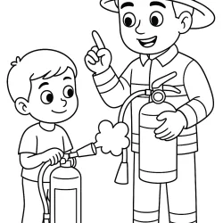 Bombeiro para imprimir e colorir