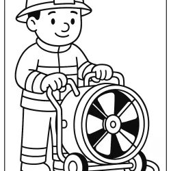 Bombeiro para imprimir e colorir