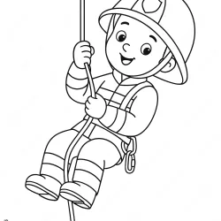 Bombeiro para imprimir e colorir