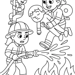Bombeiro para imprimir e colorir