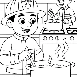 Bombeiro para imprimir e colorir