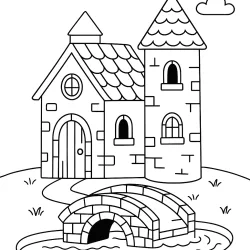 Casa para imprimir e colorir