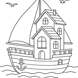 Casa para imprimir e colorir