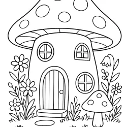 Casa para imprimir e colorir