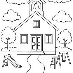Casa para imprimir e colorir