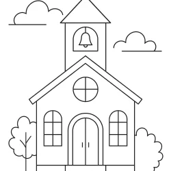 Casa para imprimir e colorir