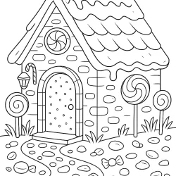 Casa para imprimir e colorir