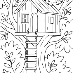 Casa para imprimir e colorir