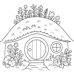 Casa para imprimir e colorir