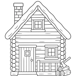 Casa para imprimir e colorir
