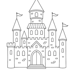 Castelo para imprimir e colorir
