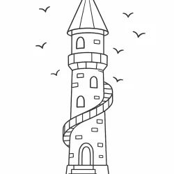 Castelo para imprimir e colorir