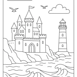 Castelo para imprimir e colorir