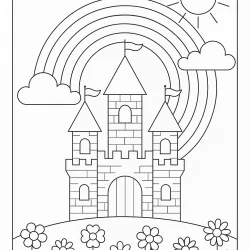 Castelo para imprimir e colorir