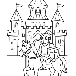 Castelo para imprimir e colorir