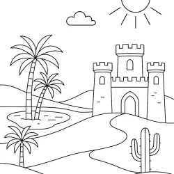 Castelo para imprimir e colorir