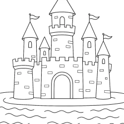 Castelo para imprimir e colorir